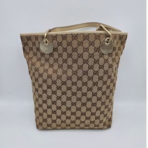 Authentic Gucci GG Canvas Eclipse Tote Bag #4317M